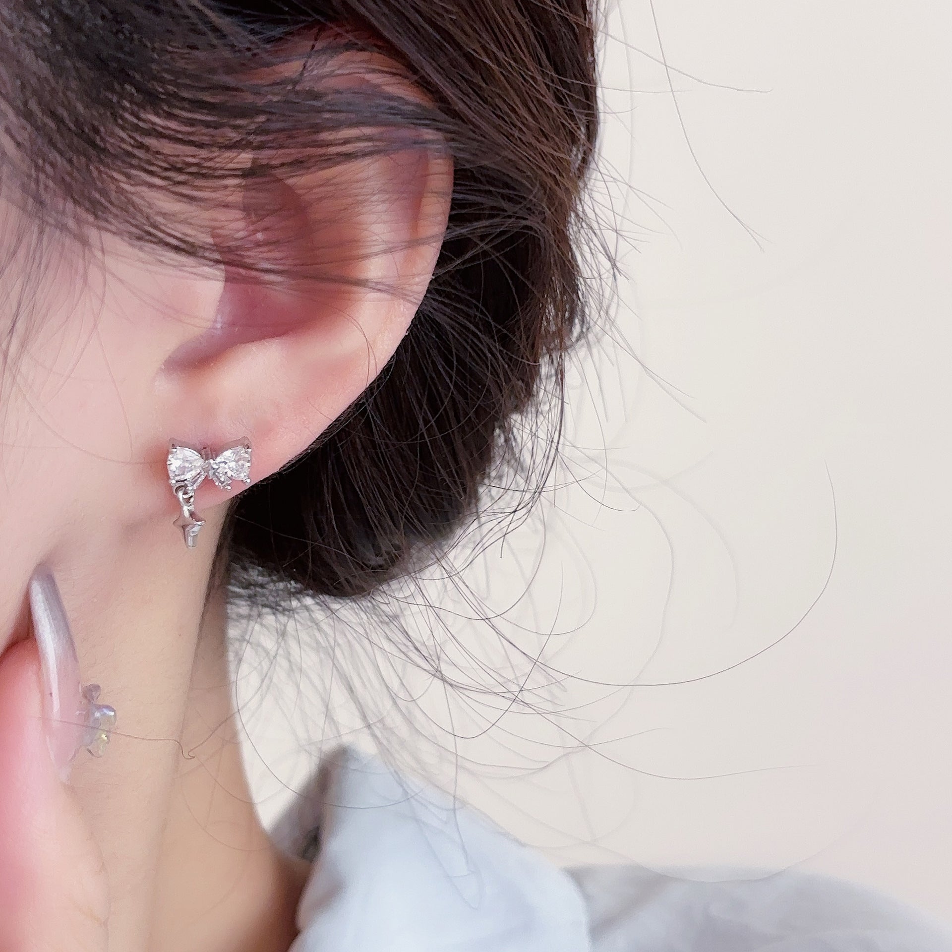 Butterfly Bow Tassel Ear Studs