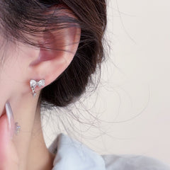 Butterfly Bow Tassel Ear Studs