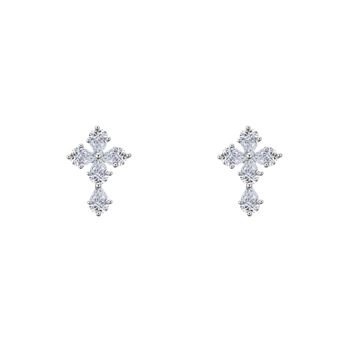 Cross Crocheted Stud Earrings