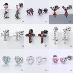 Micro-inlaid Zirconia Ear Bone Stud