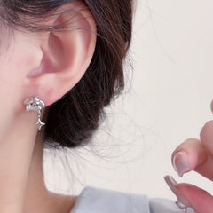 Butterfly Bow Tassel Ear Studs