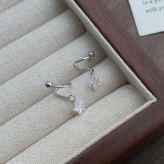 Star Zircon Spiral Stud Earrings