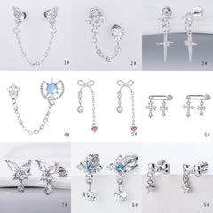 Micro-inlaid Zirconia Ear Bone Stud