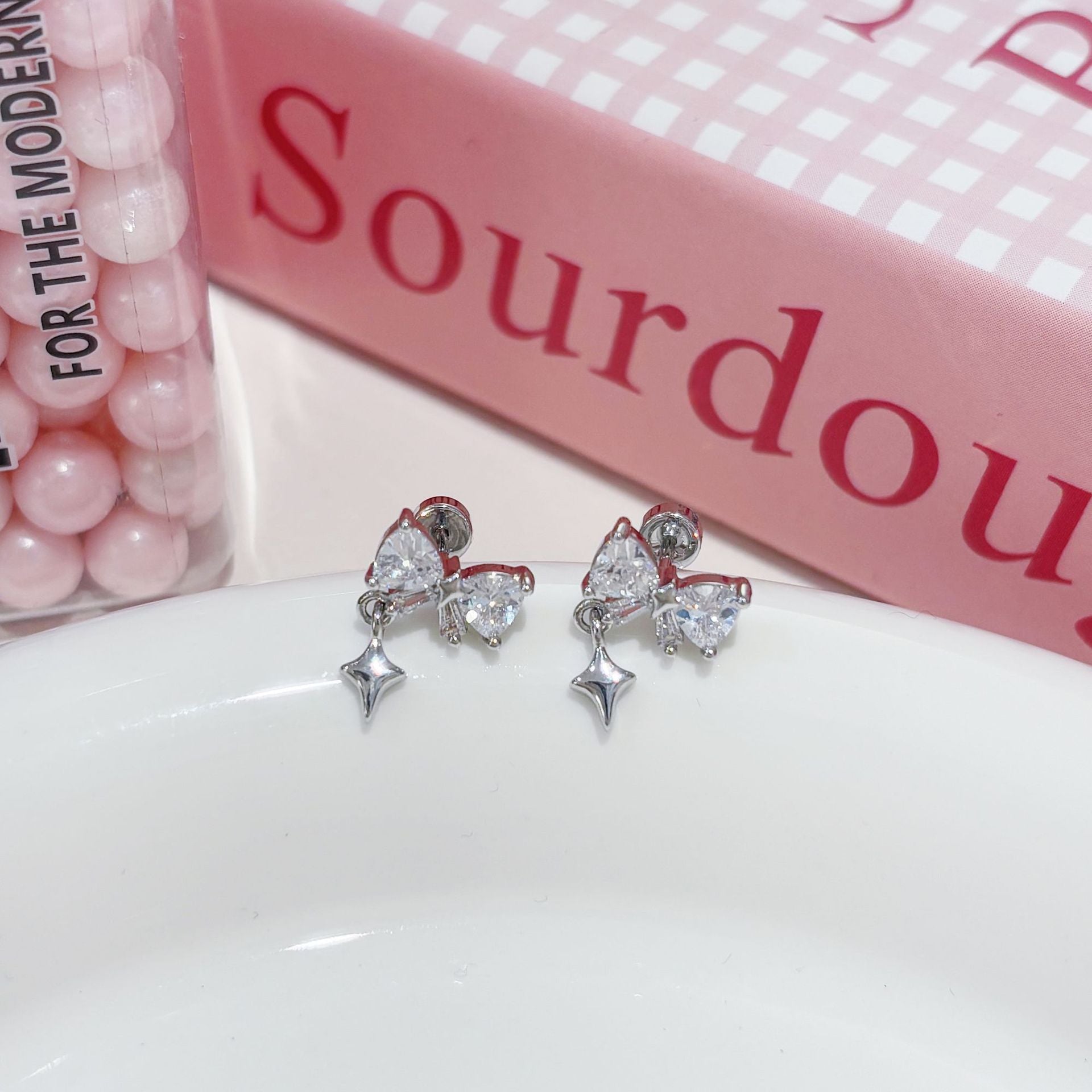 Butterfly Bow Tassel Ear Studs