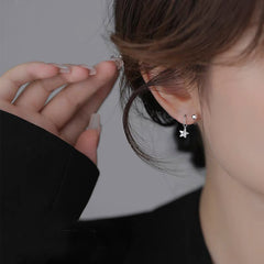 Star Zircon Spiral Stud Earrings