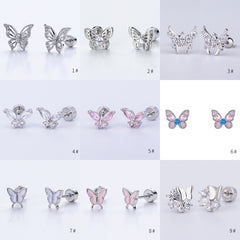 Micro-inlaid Zirconia Ear Bone Stud