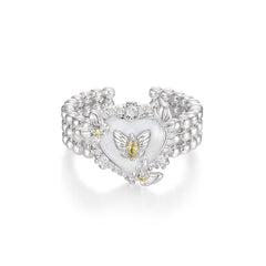 Retro Love Butterfly Open Ring Light Luxury Minority Ring Bracelet