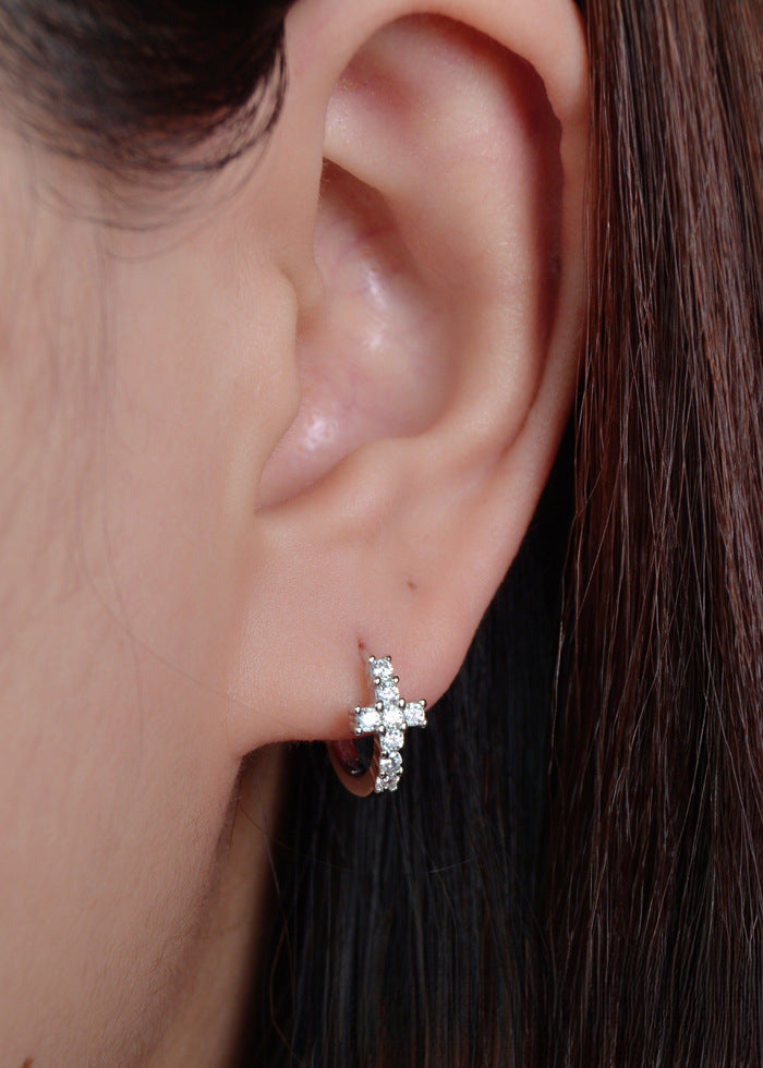 Cross Ear Clip Earrings