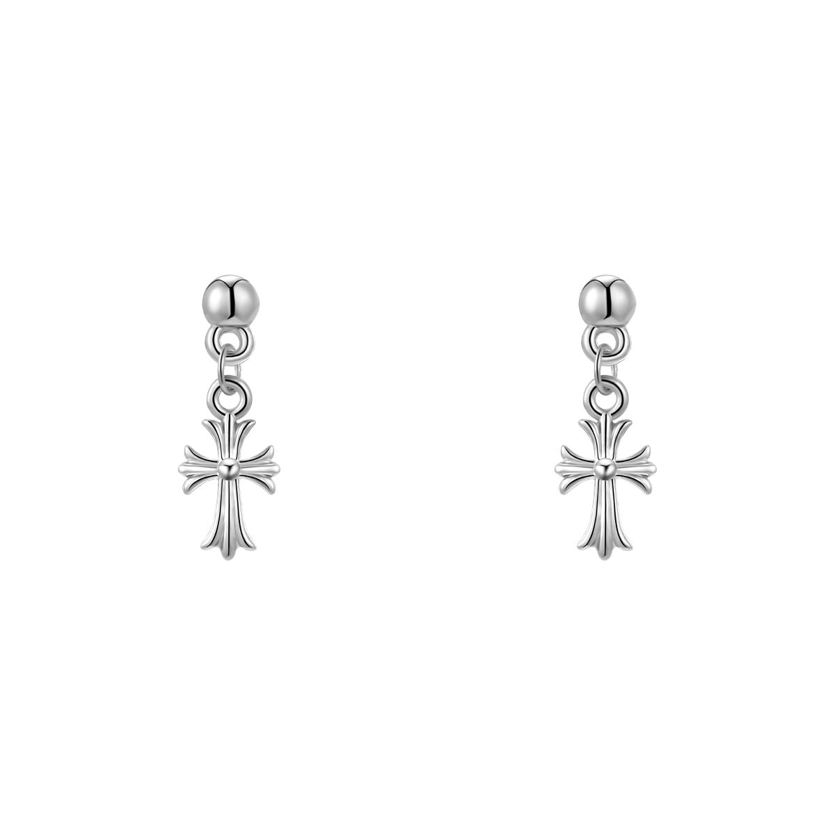 Cross Crocheted Stud Earrings