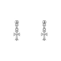 Cross Crocheted Stud Earrings