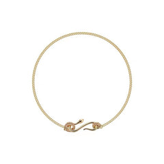 Full Diamond Ring Snake Necklace