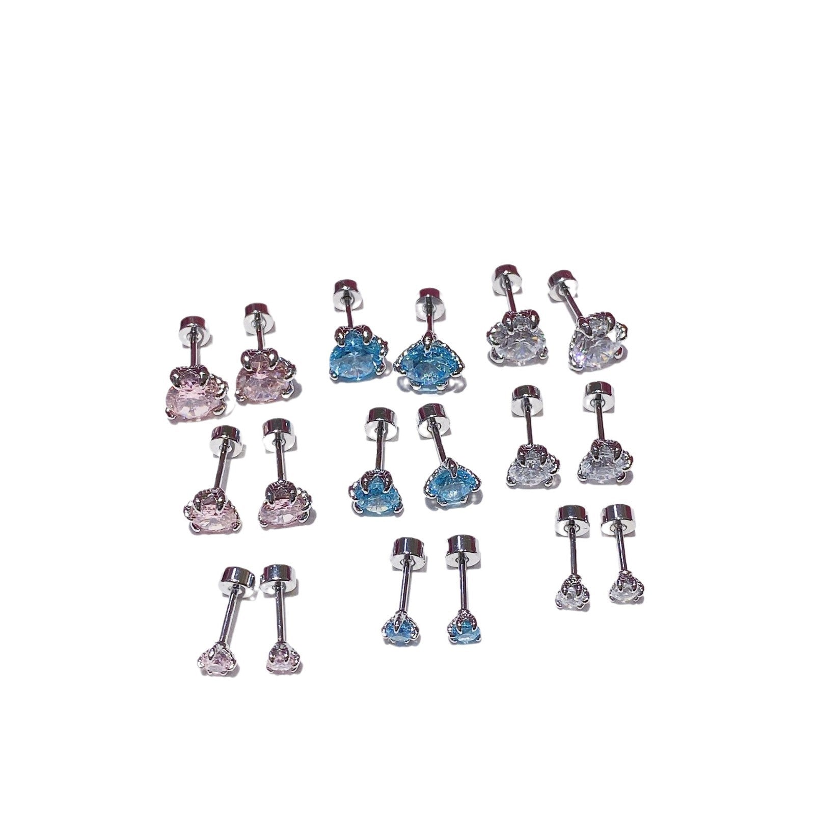 Flashing Zircon Ear Studs