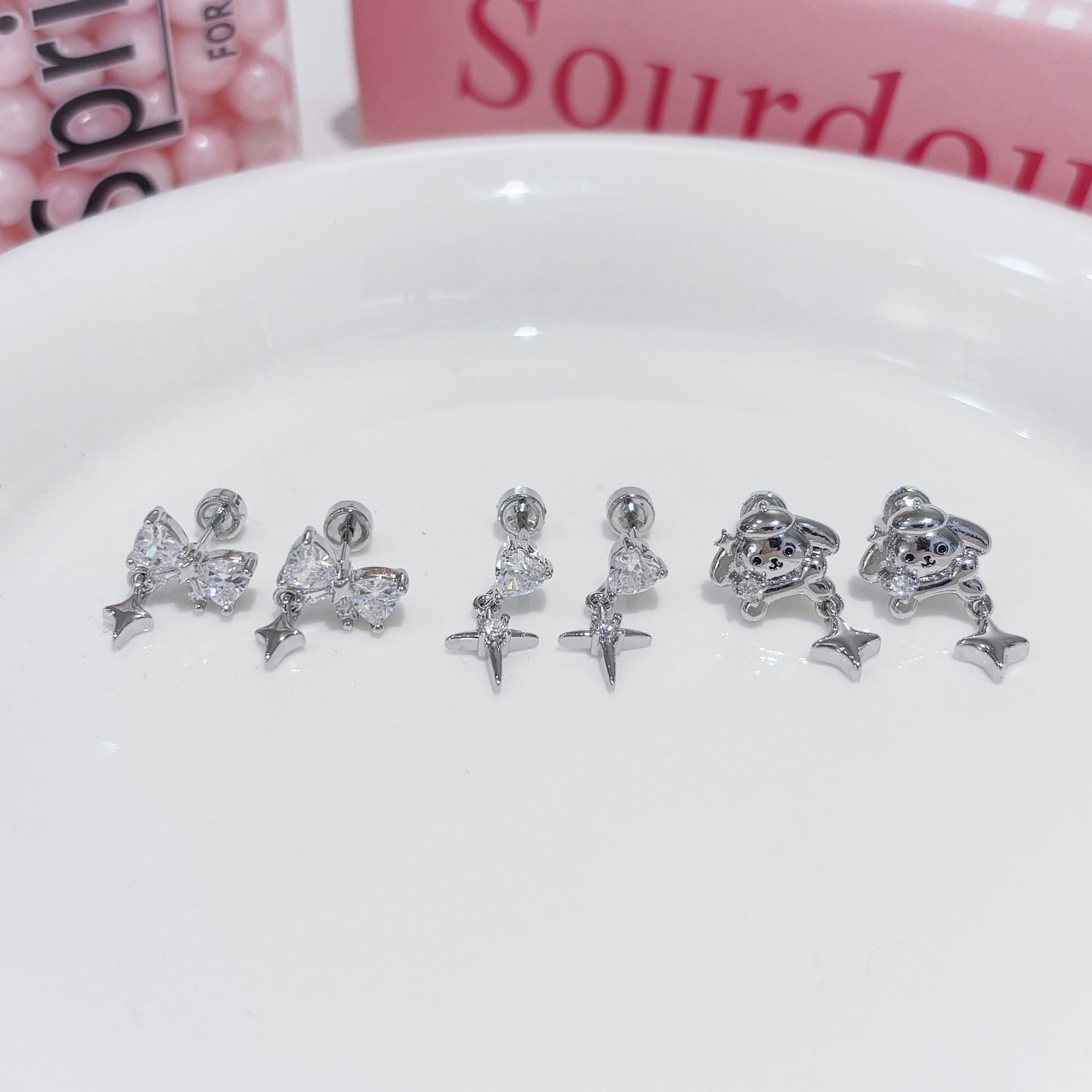 Butterfly Bow Tassel Ear Studs