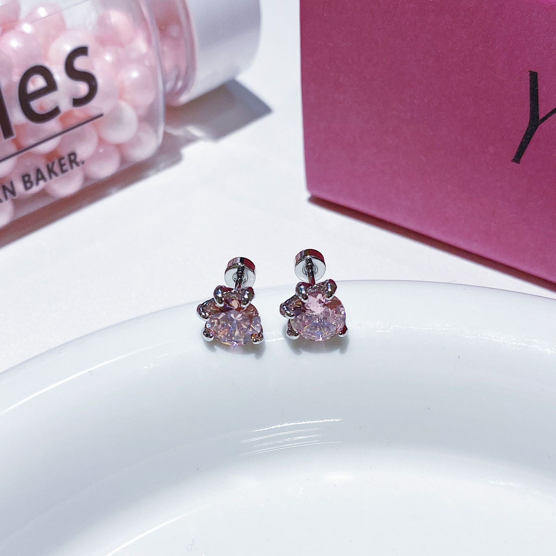 Flashing Zircon Ear Studs