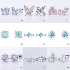 Micro-inlaid Zirconia Ear Bone Stud