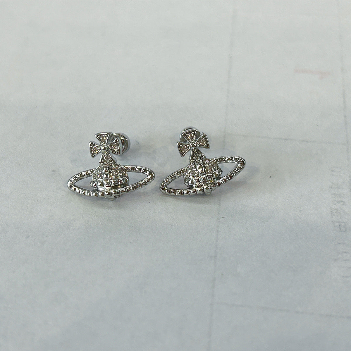 Sugar Cube Planet Titanium Steel Earrings