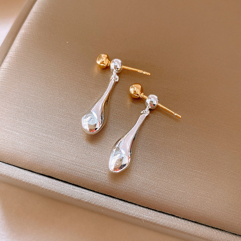 Mirror Water Drop Dual-Wear Stud Earrings