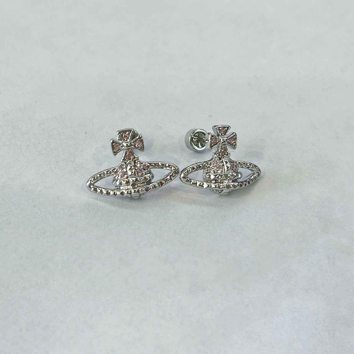 Sugar Cube Planet Titanium Steel Earrings